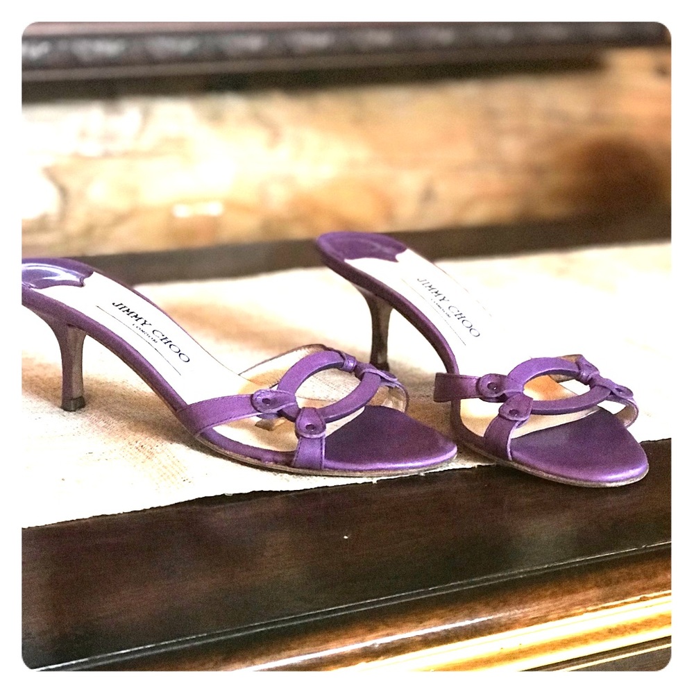 Jimmy Choo Vintage Leather Kitten Heels